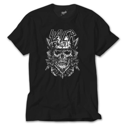 Slayer Soilder Skull Siyah Tişört