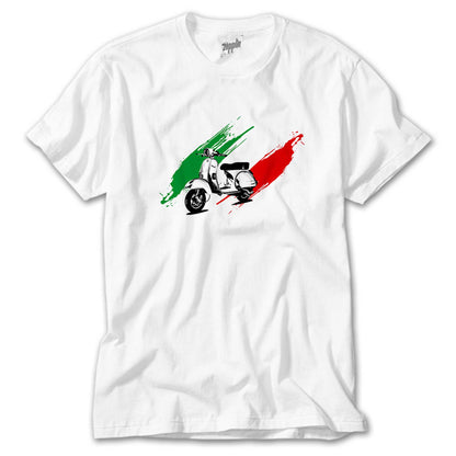 Vespa in Italy Beyaz Tişört