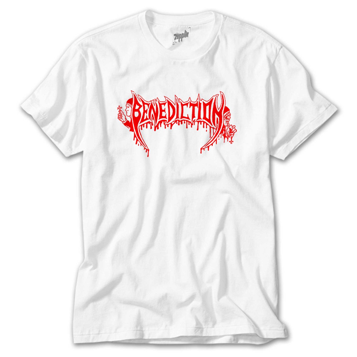 Benediction Red Beyaz Tişört