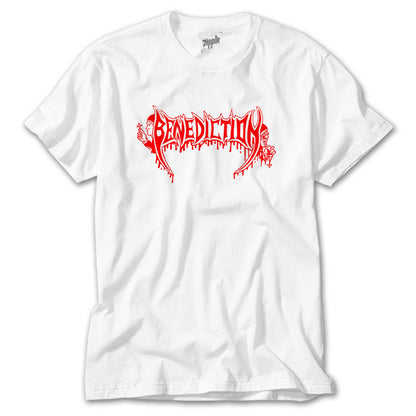 Benediction Red Beyaz Tişört