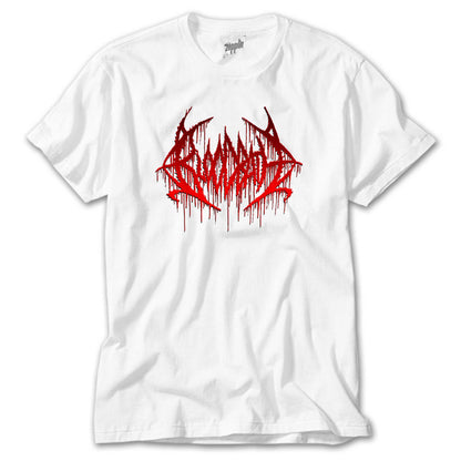 Bloodbath Logo Red Beyaz Tişört