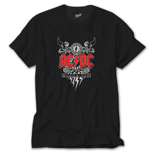 AC DC Black Ice Design Siyah Tişört