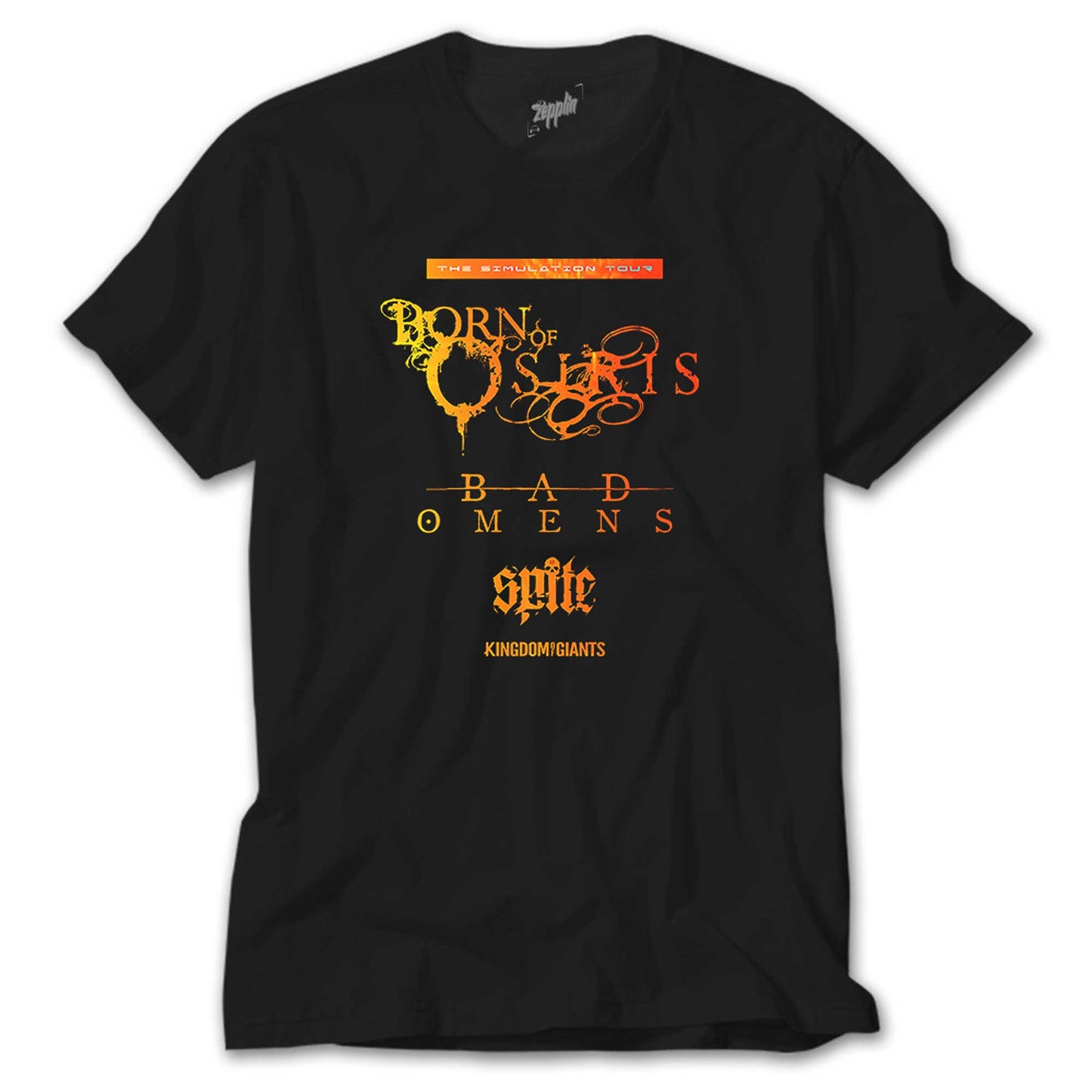 Born Of Osiris Simulation American Tour Siyah Tişört