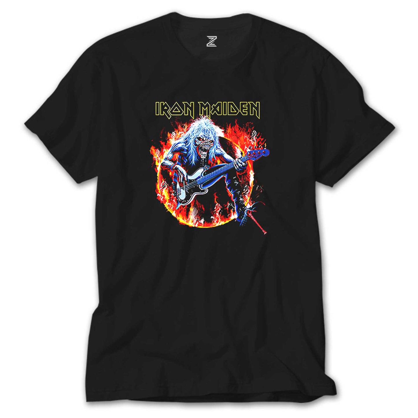 Iron Maiden Fire Siyah Tişört