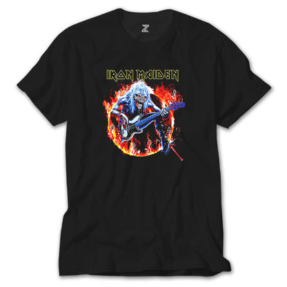 Iron Maiden Fire Siyah Tişört