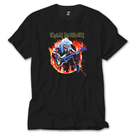 Iron Maiden Fire Siyah Tişört