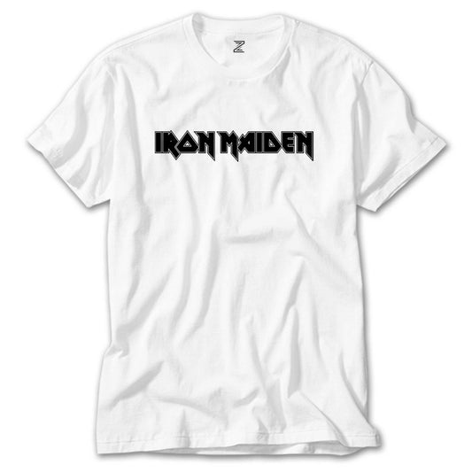 Iron Maiden Logo Beyaz Tişört