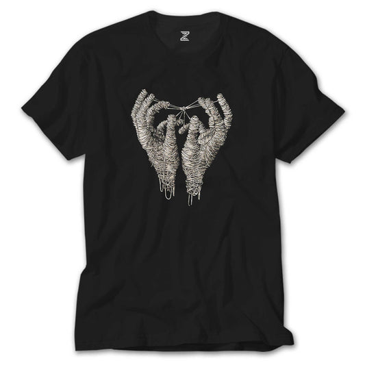 Mummy Hands Siyah Tişört