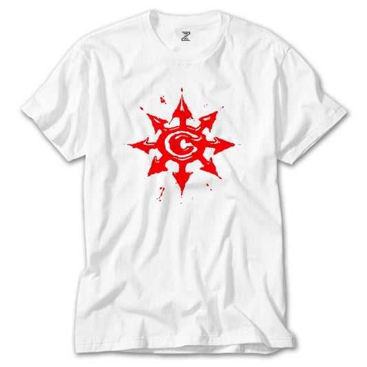 Chimaira Logo Red Beyaz Tişört
