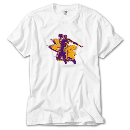 Kobe Bryant Silhouette Beyaz Tişört