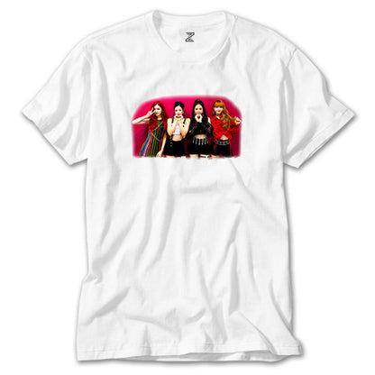 Blackpink Grup Beyaz Tişört