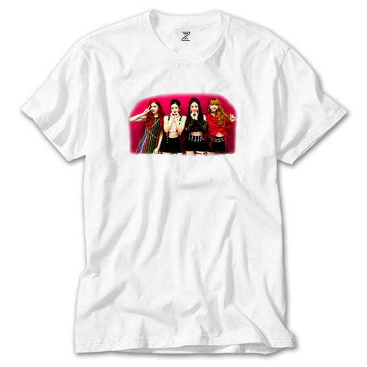 Blackpink Grup Beyaz Tişört