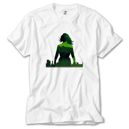 She Hulk City Beyaz Tişört