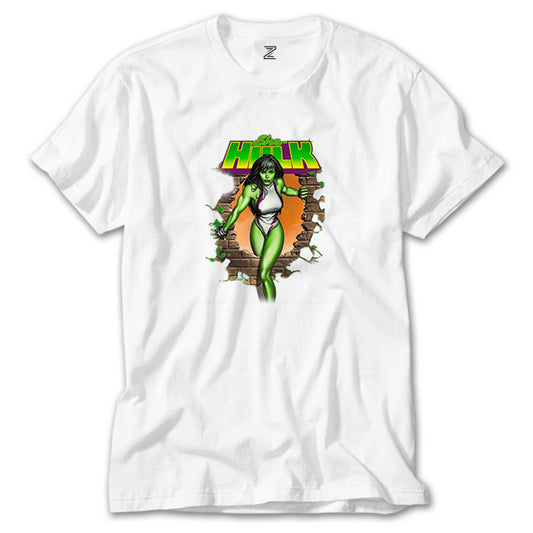 She Hulk Duvar Beyaz Tişört