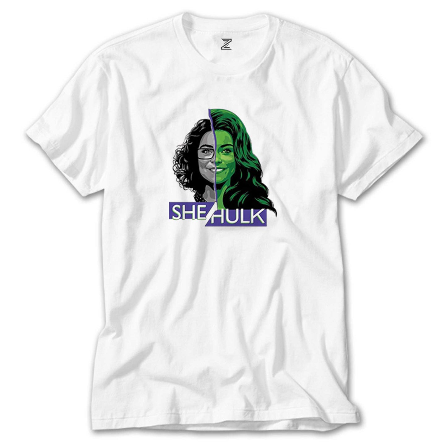 She Hulk Face Beyaz Tişört