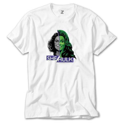 She Hulk Face Beyaz Tişört