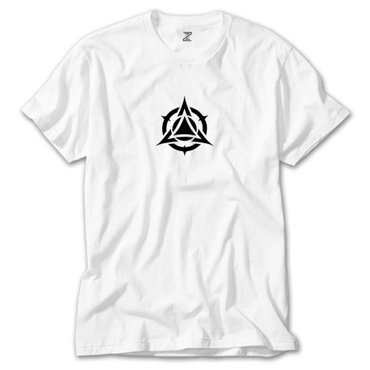 Black Triangle Circle Beyaz Tişört