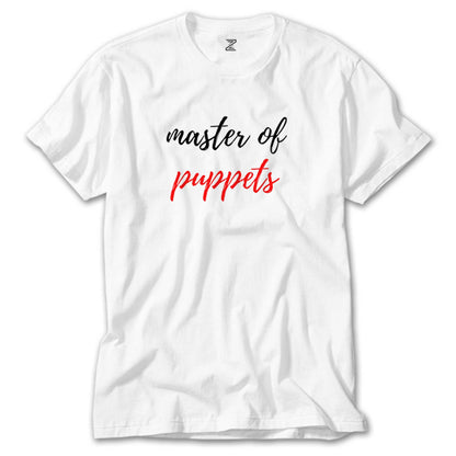 Metallica Master of Puppets Text Beyaz Tişört