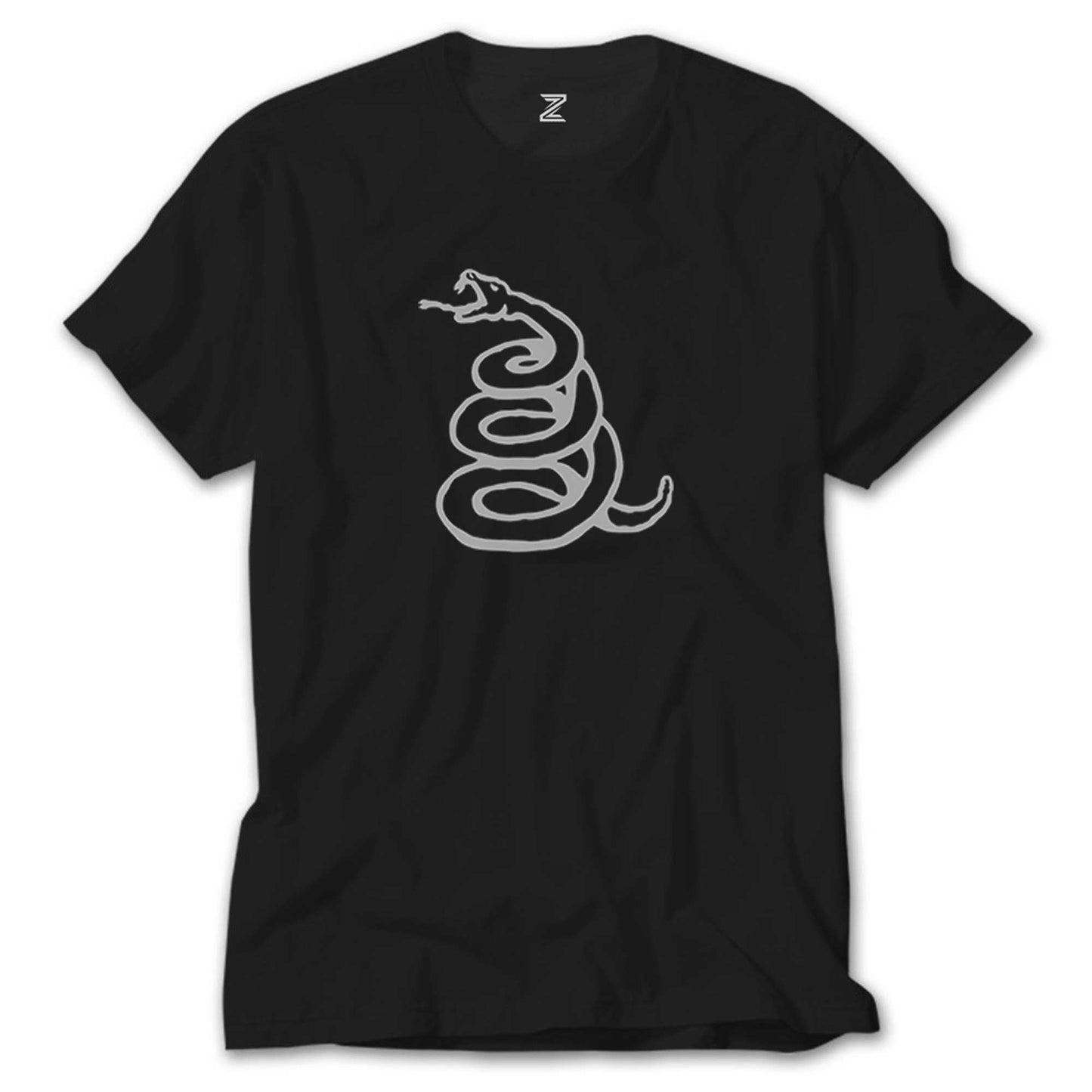 Metallica Snake Logo Siyah Tişört