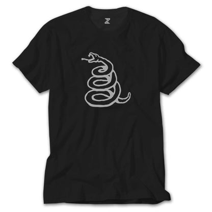 Metallica Snake Logo Siyah Tişört