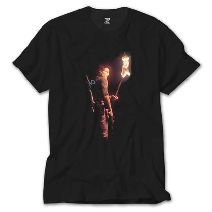 Uncharted 4 Nathan Drake Torch Siyah Tişört