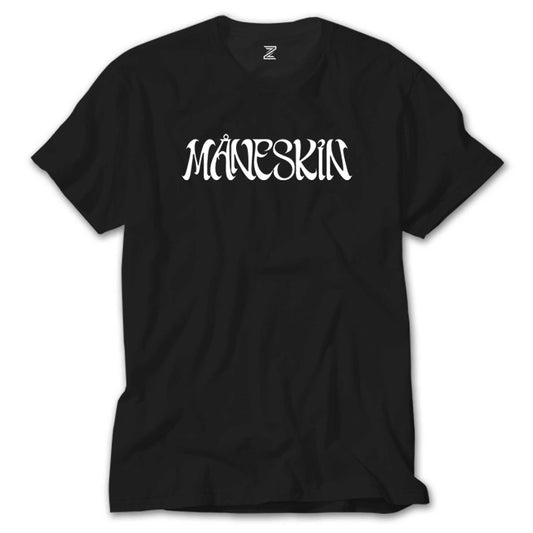 Maneskin Yazı Siyah Tişört