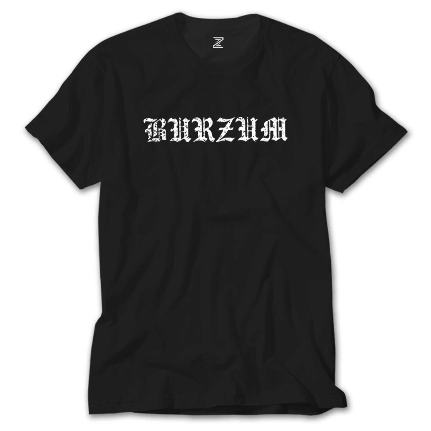 Burzum Logo Yazı Siyah Tişört