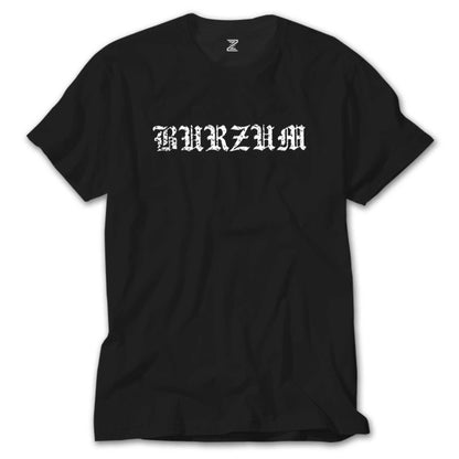 Burzum Logo Yazı Siyah Tişört