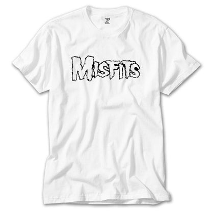Misfits Logo Black Beyaz Tişört