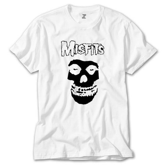 Misfits Skull Beyaz Tişört