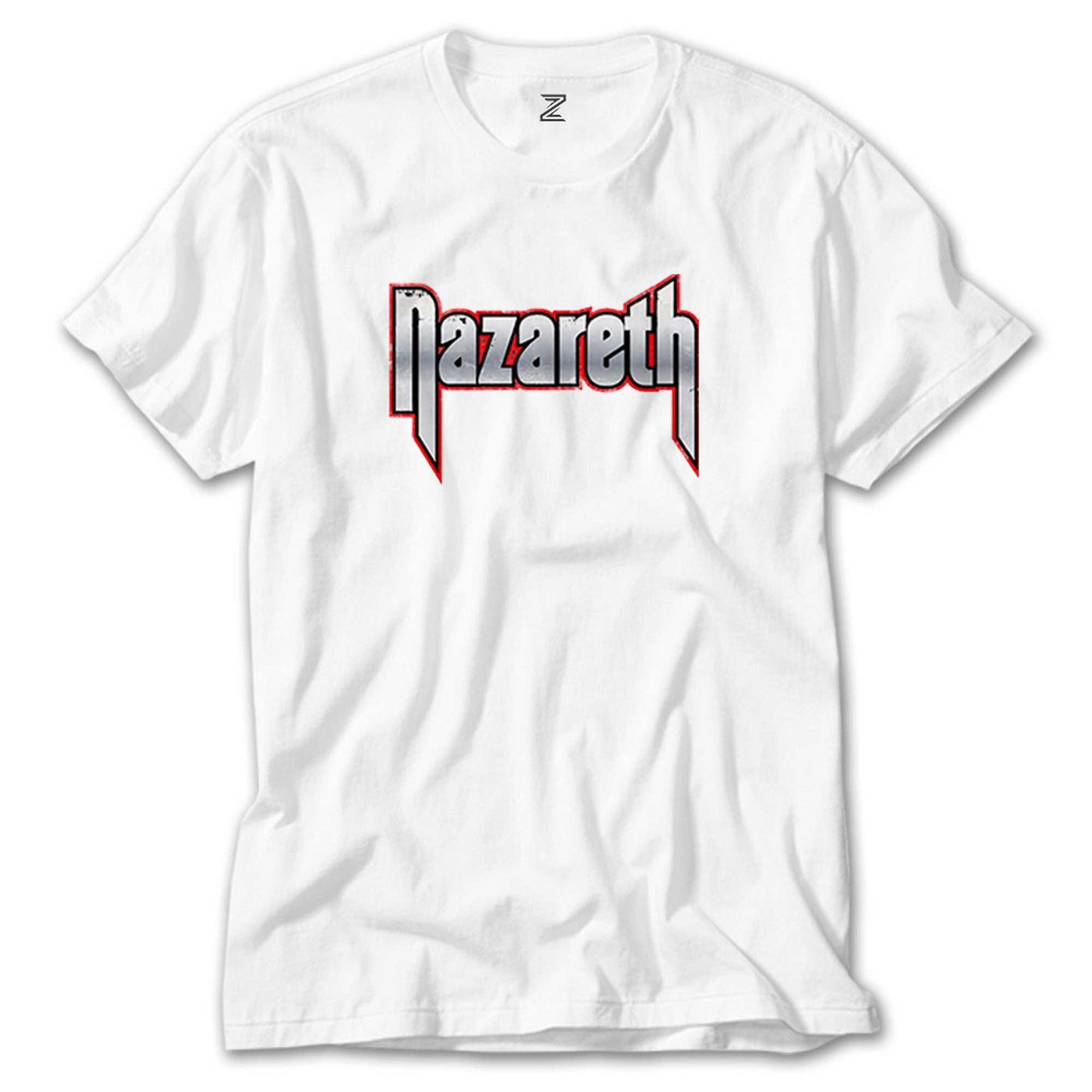 Nazareth Logo Red Beyaz Tişört
