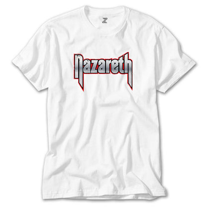 Nazareth Logo Red Beyaz Tişört