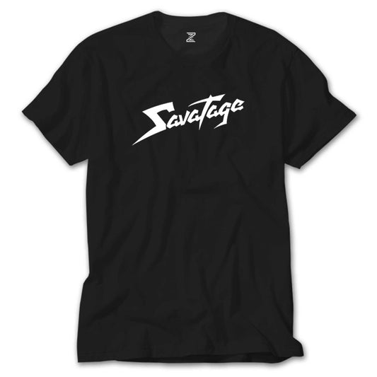 Savatage Logo Yazı Siyah Tişört