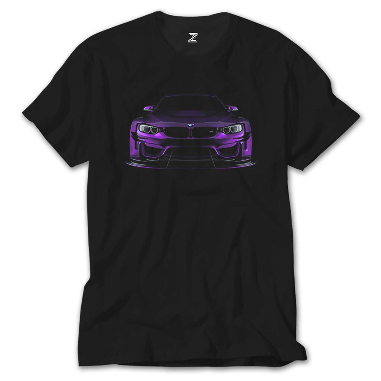 BMW Violet Car Siyah Tişört