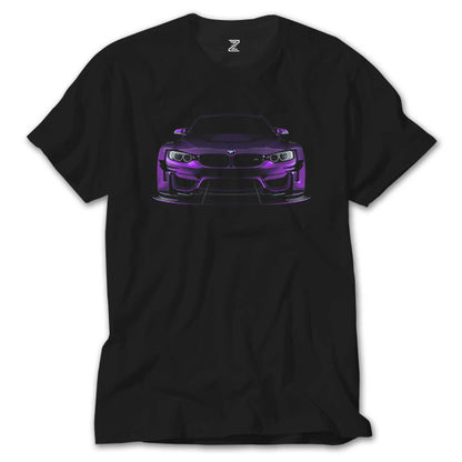 BMW Violet Car Siyah Tişört