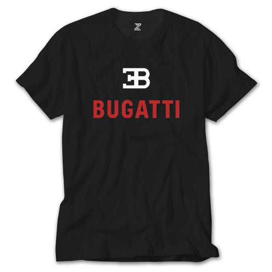 Bugatti Logo Siyah Tişört