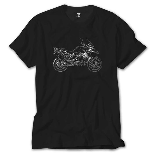 BMW GS 1200 Portre Siyah Tişört