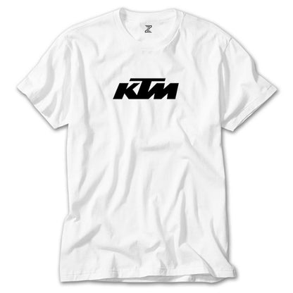 KTM Motorcycle Black Logo Beyaz Tişört