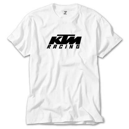 KTM Racing Black Logo Beyaz Tişört