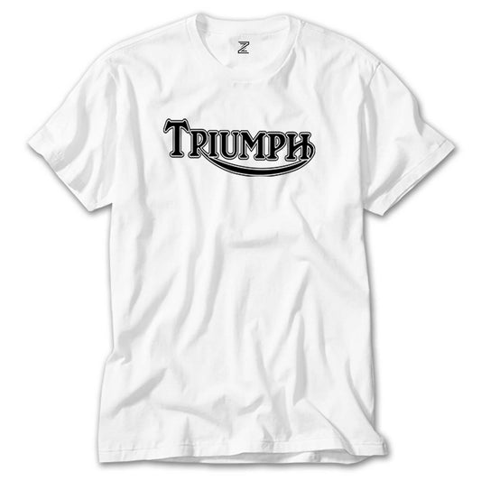 Triumph Motorcycles Logo Beyaz Tişört