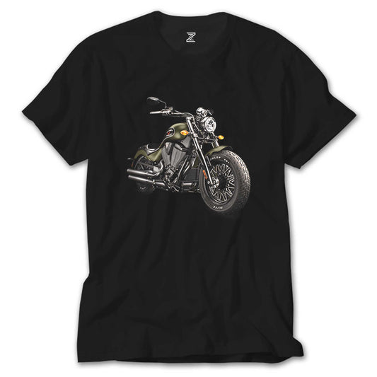 Kruvazör Motosiklet Siyah Tişört