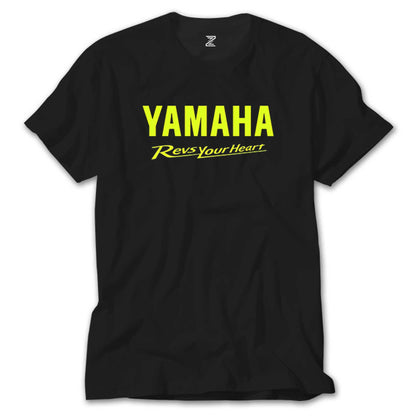 Yamaha Revs Your Heart Siyah Tişört