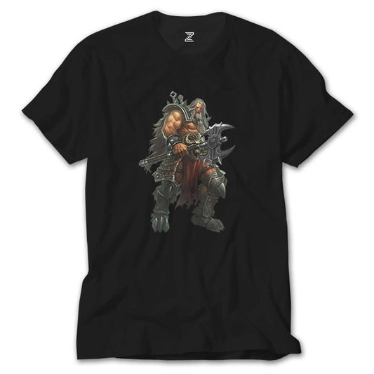 Diablo III Ruhların Reaper'ı Barbar Blizzard Entertainment Siyah Tişört