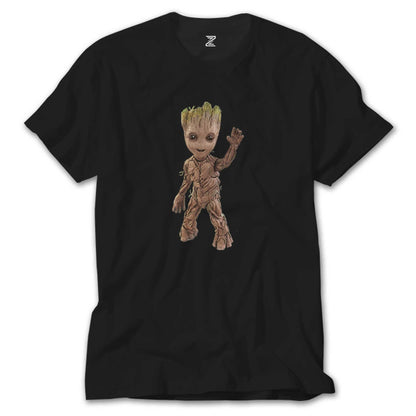 Groot Baby Siyah Tişört