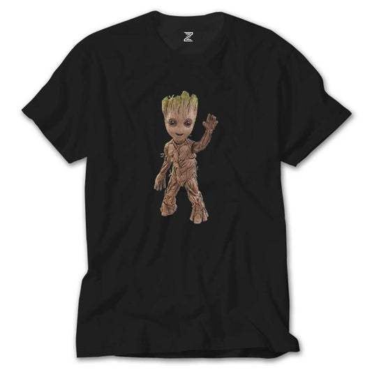 Groot Baby Siyah Tişört