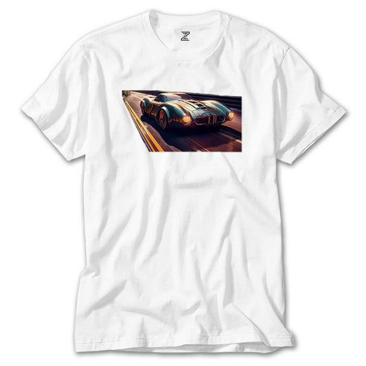 Driving A Car Beyaz Tişört