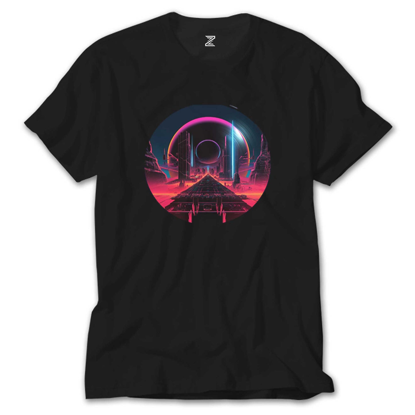 Techno Album World Siyah Tişört