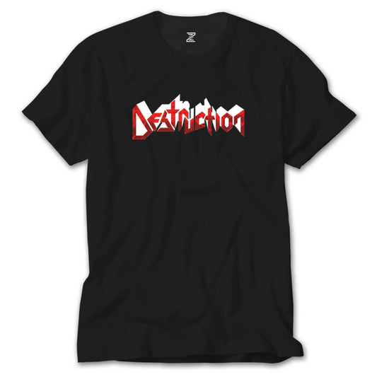 Destruction Logo Siyah Tişört