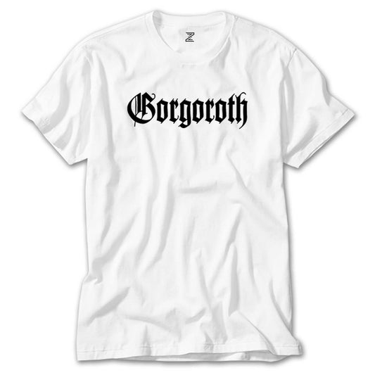 Gorgoroth Text Logo Beyaz Tişört