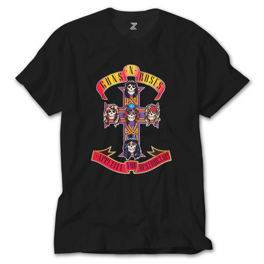 Guns N Roses Appetite for Destruction Siyah Tişört